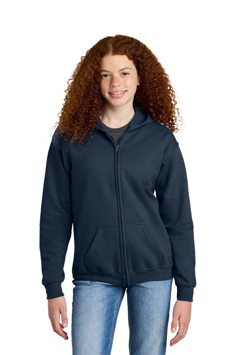 Load image into Gallery viewer, Gildan Youth Heavy Blend Full-Zip Hooded Sweatshirt. 18600B
