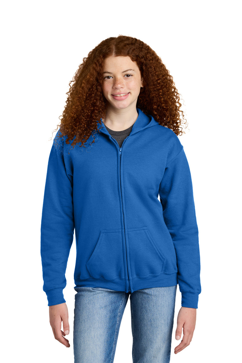 Load image into Gallery viewer, Gildan Youth Heavy Blend Full-Zip Hooded Sweatshirt. 18600B

