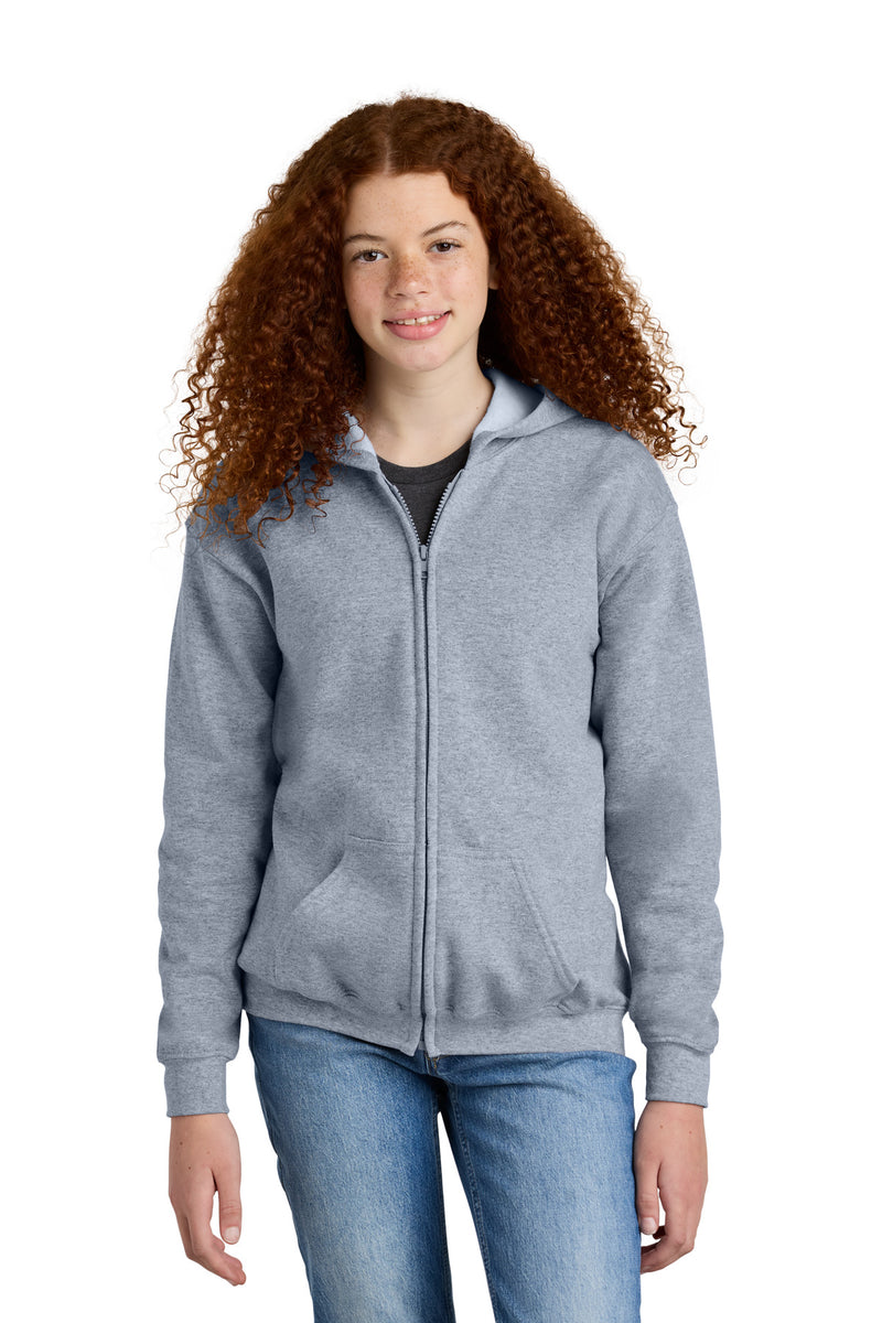 Load image into Gallery viewer, Gildan Youth Heavy Blend Full-Zip Hooded Sweatshirt. 18600B
