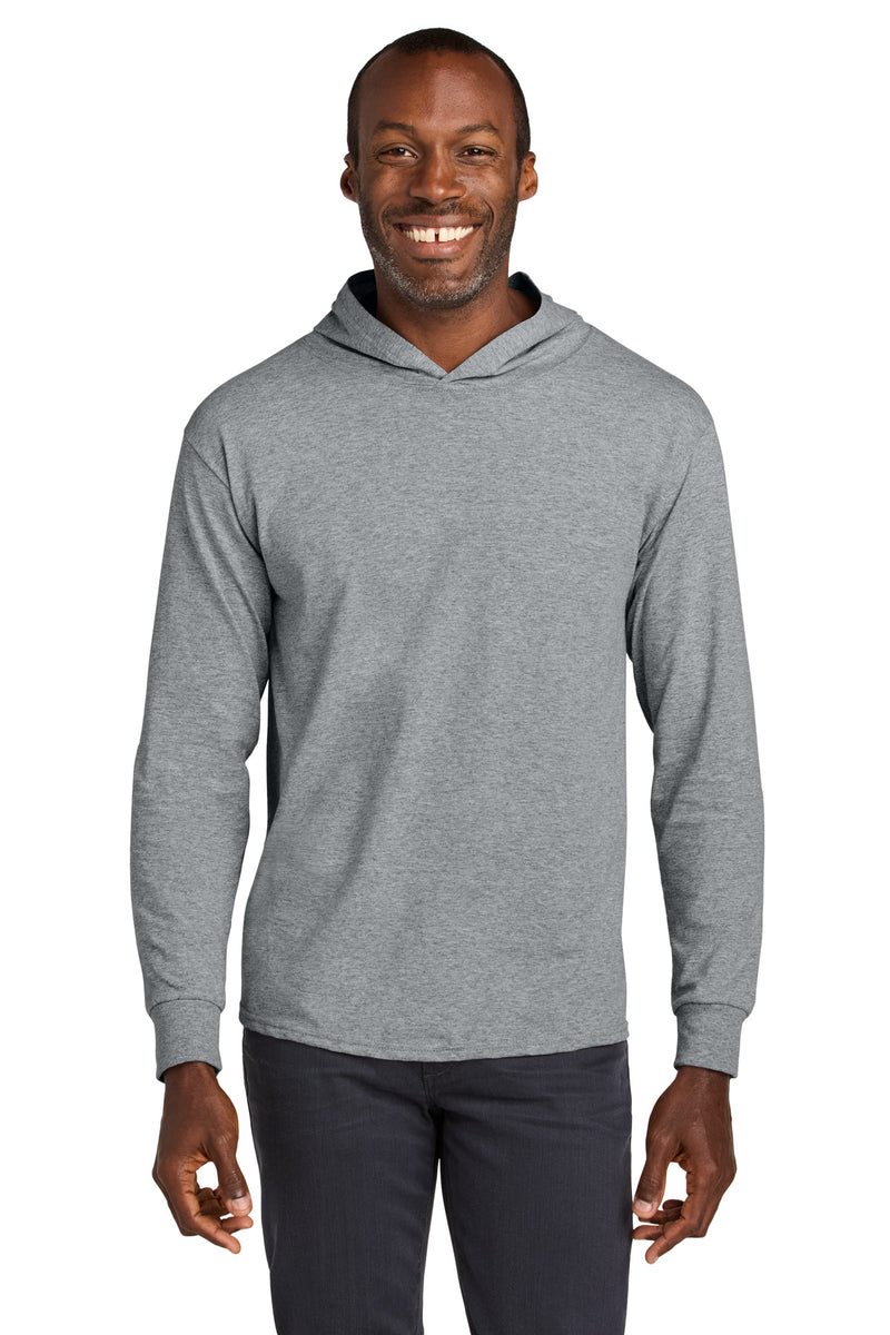Load image into Gallery viewer, Jerzees Classics Unisex Cotton Long Sleeve Hooded T-Shirt 363LH
