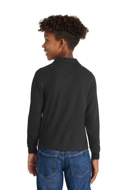 Port Authority Youth Long Sleeve Silk Touch Polo.  Y500LS