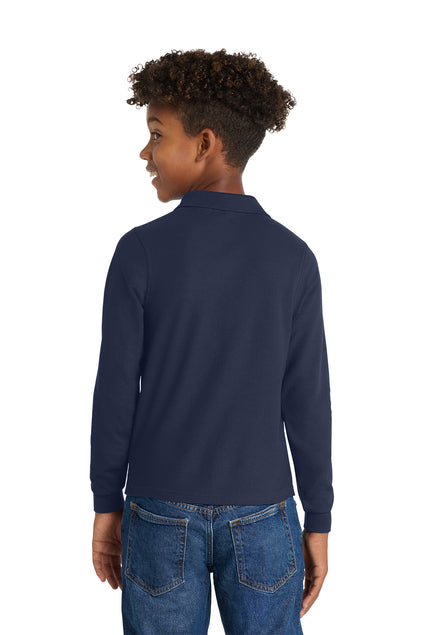 Load image into Gallery viewer, Port Authority Youth Long Sleeve Silk Touch Polo.  Y500LS
