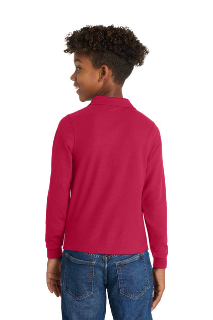 Load image into Gallery viewer, Port Authority Youth Long Sleeve Silk Touch Polo.  Y500LS
