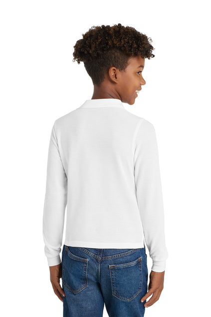 Port Authority Youth Long Sleeve Silk Touch Polo.  Y500LS
