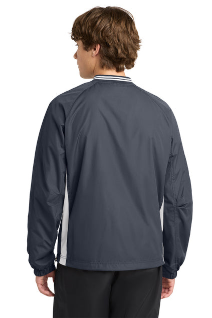 Load image into Gallery viewer, Sport-Tek Tipped V-Neck Raglan Wind Shirt. JST62
