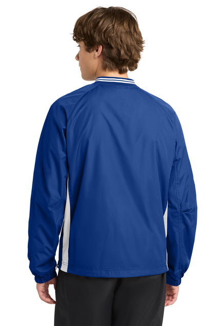 Load image into Gallery viewer, Sport-Tek Tipped V-Neck Raglan Wind Shirt. JST62

