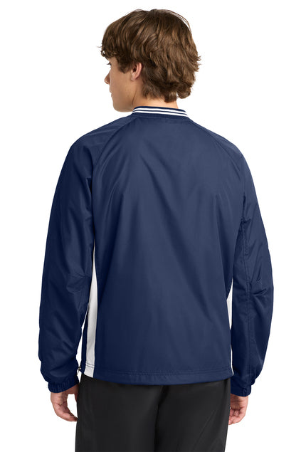 Sport-Tek Tipped V-Neck Raglan Wind Shirt. JST62