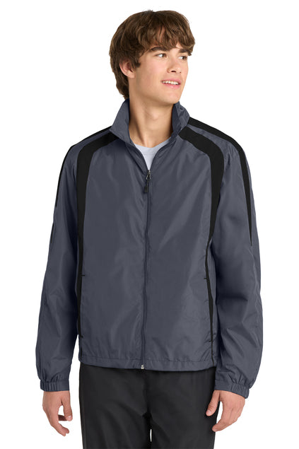 Load image into Gallery viewer, Sport-Tek Colorblock Raglan Jacket. JST60
