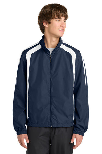 Load image into Gallery viewer, Sport-Tek Colorblock Raglan Jacket. JST60
