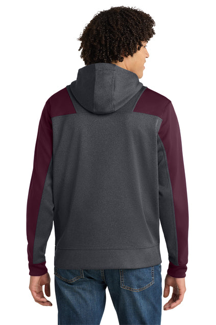 Load image into Gallery viewer, Sport-Tek  Tech Fleece Colorblock 1/4-Zip Hooded Sweatshirt. ST249
