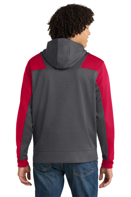 Load image into Gallery viewer, Sport-Tek  Tech Fleece Colorblock 1/4-Zip Hooded Sweatshirt. ST249
