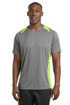 Sport-Tek ST361 | Tee | Heather Colorblock Contender