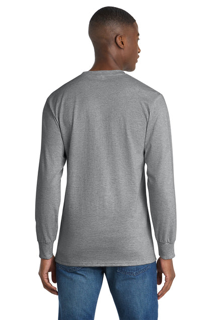 Port & Co Tall Long Sleeve Essential Pocket Tee. PC61LSPT