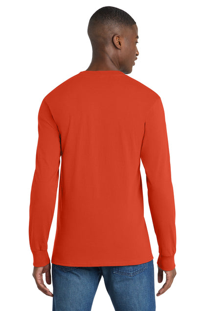 Port & Co Tall Long Sleeve Essential Pocket Tee. PC61LSPT