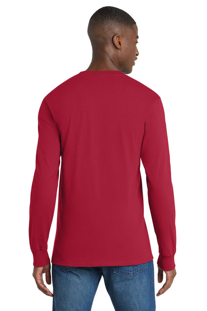 Load image into Gallery viewer, Port &amp; Co Tall Long Sleeve Essential Pocket Tee. PC61LSPT
