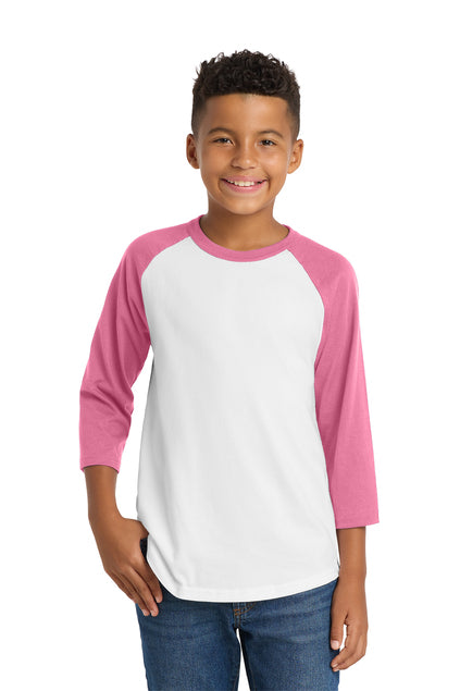 Load image into Gallery viewer, Sport-Tek Youth Colorblock Raglan Jersey.  YT200
