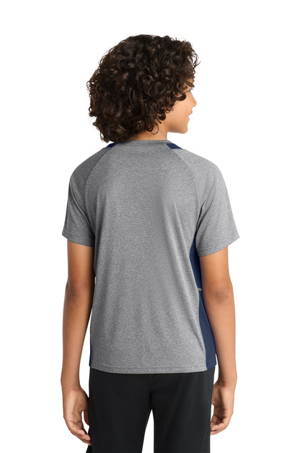Load image into Gallery viewer, Sport-Tek Youth Heather Colorblock Contender Tee. YST361
