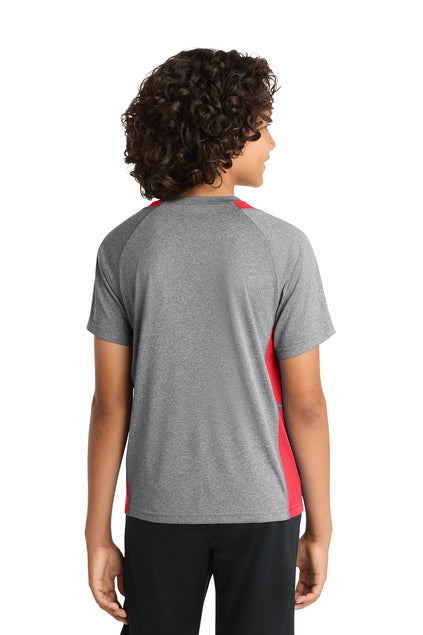 Load image into Gallery viewer, Sport-Tek Youth Heather Colorblock Contender Tee. YST361
