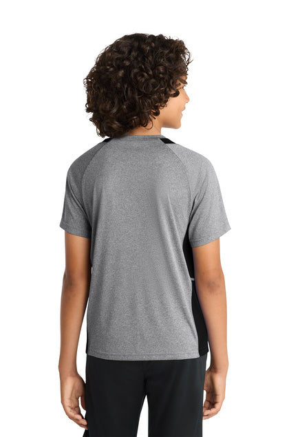 Sport-Tek Youth Heather Colorblock Contender Tee. YST361
