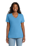 Port & Co™  LPC54V | Women's Core Cotton V-Neck Tee | 100% Cotton