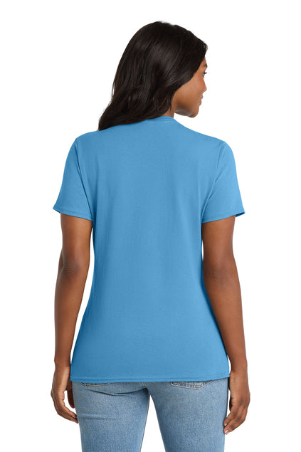 Port & Co™  LPC54V | Women's Core Cotton V-Neck Tee | 100% Cotton