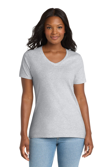 Port & Co™  LPC54V | Women's Core Cotton V-Neck Tee | 100% Cotton