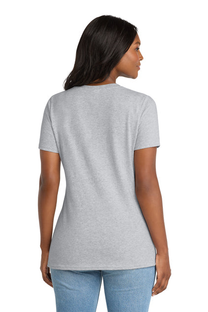 Port & Co™  LPC54V | Women's Core Cotton V-Neck Tee | 100% Cotton