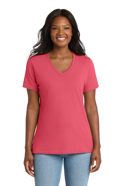 Load image into Gallery viewer, Port &amp; Co™  LPC54V | Women&#39;s Core Cotton V-Neck Tee | 100% Cotton
