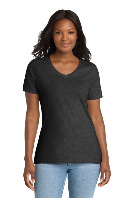 Port & Co™  LPC54V | Women's Core Cotton V-Neck Tee | 100% Cotton