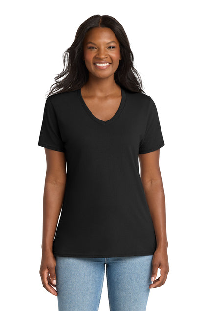 Port & Co™  LPC54V | Women's Core Cotton V-Neck Tee | 100% Cotton
