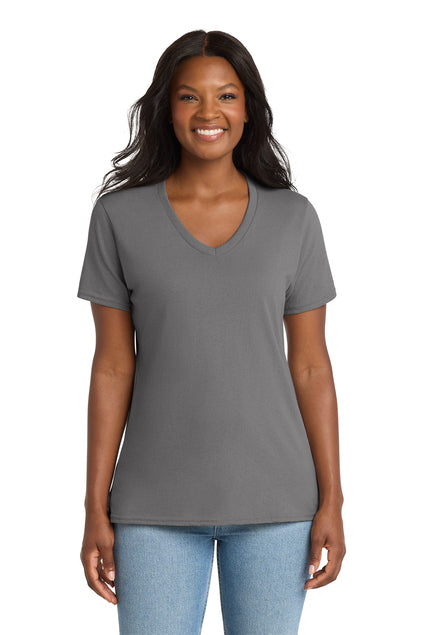 Port & Co™  LPC54V | Women's Core Cotton V-Neck Tee | 100% Cotton