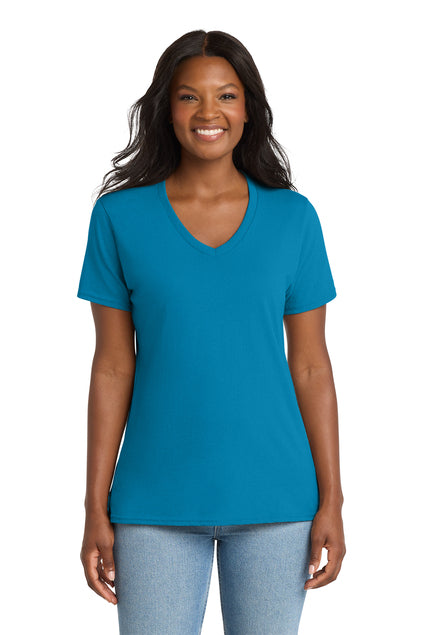 Port & Co™  LPC54V | Women's Core Cotton V-Neck Tee | 100% Cotton (2)