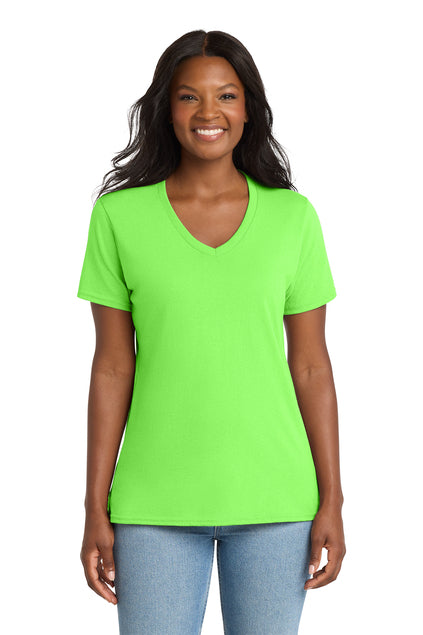 Load image into Gallery viewer, Port &amp; Co™  LPC54V | Women&#39;s Core Cotton V-Neck Tee | 100% Cotton (2)
