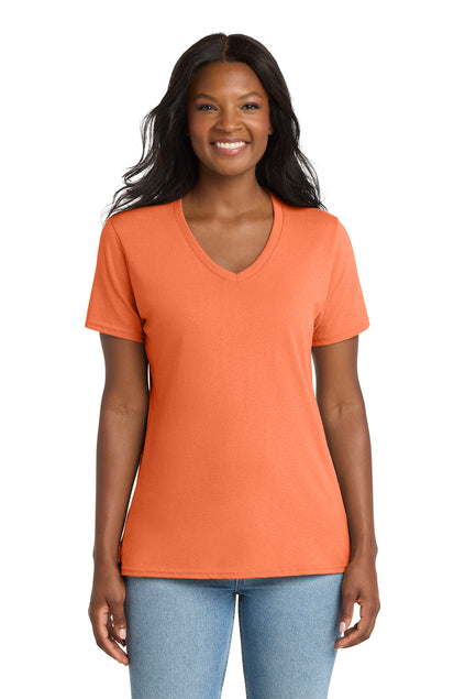 Port & Co™  LPC54V | Women's Core Cotton V-Neck Tee | 100% Cotton (2)