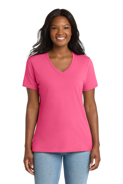 Port & Co™  LPC54V | Women's Core Cotton V-Neck Tee | 100% Cotton (2)