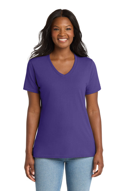 Load image into Gallery viewer, Port &amp; Co™  LPC54V | Women&#39;s Core Cotton V-Neck Tee | 100% Cotton (2)
