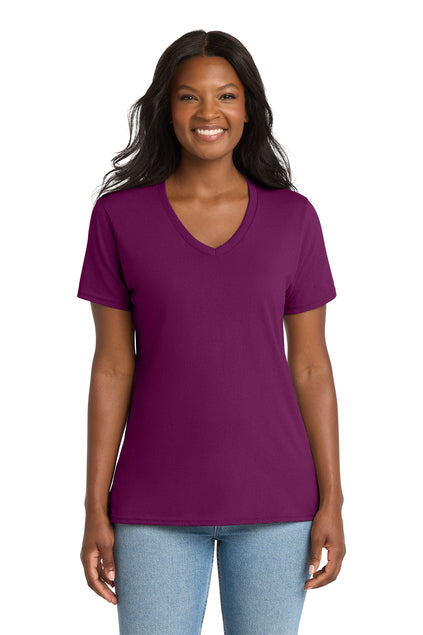 Load image into Gallery viewer, Port &amp; Co™  LPC54V | Women&#39;s Core Cotton V-Neck Tee | 100% Cotton (2)
