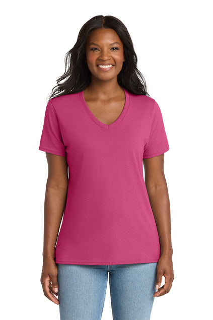 Load image into Gallery viewer, Port &amp; Co™  LPC54V | Women&#39;s Core Cotton V-Neck Tee | 100% Cotton (2)
