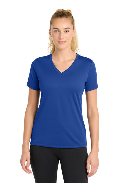 Load image into Gallery viewer, Sport-Tek® Women&#39;s PosiCharge® RacerMesh® V-Neck Tee LST340
