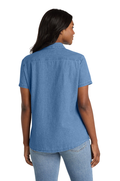 Port & Co Women's Short Sleeve Value Denim Shirt.  LSP11
