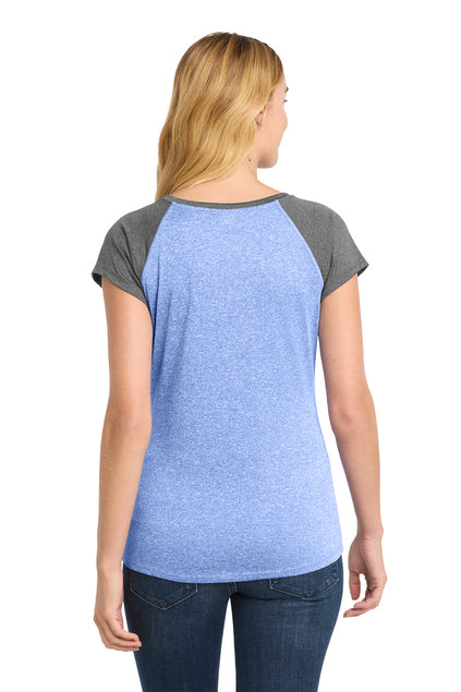 Sport-Tek  Women's Heather-On-Heather Contender  Scoop Neck Tee. LST362