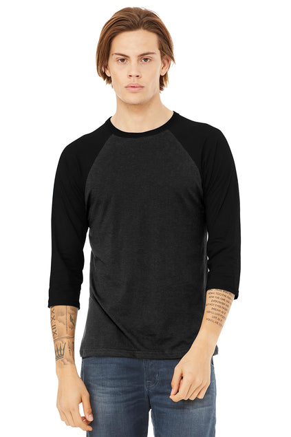 BELLA+CANVAS® Unisex 3/4-Sleeve Baseball Tee BC3200