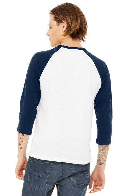 BELLA+CANVAS® Unisex 3/4-Sleeve Baseball Tee BC3200