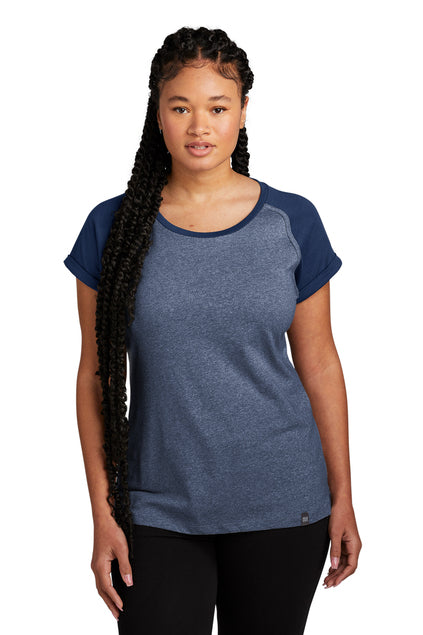 Load image into Gallery viewer, New Era  Women&#39;s Heritage Blend Varsity Tee. LNEA107
