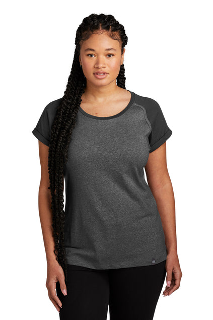 New Era  Women's Heritage Blend Varsity Tee. LNEA107