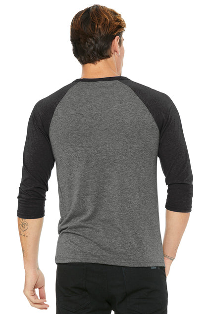 BELLA+CANVAS® Unisex 3/4-Sleeve Baseball Tee BC3200