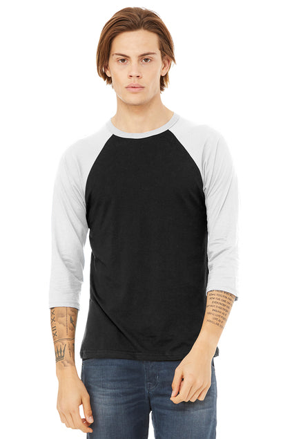 BELLA+CANVAS® Unisex 3/4-Sleeve Baseball Tee BC3200