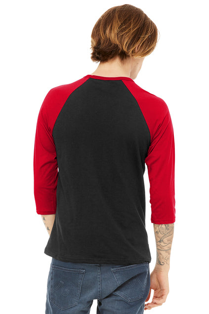 BELLA+CANVAS® Unisex 3/4-Sleeve Baseball Tee BC3200