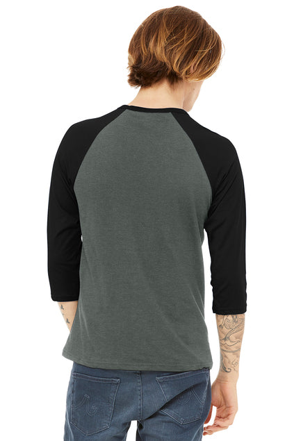 BELLA+CANVAS® Unisex 3/4-Sleeve Baseball Tee BC3200