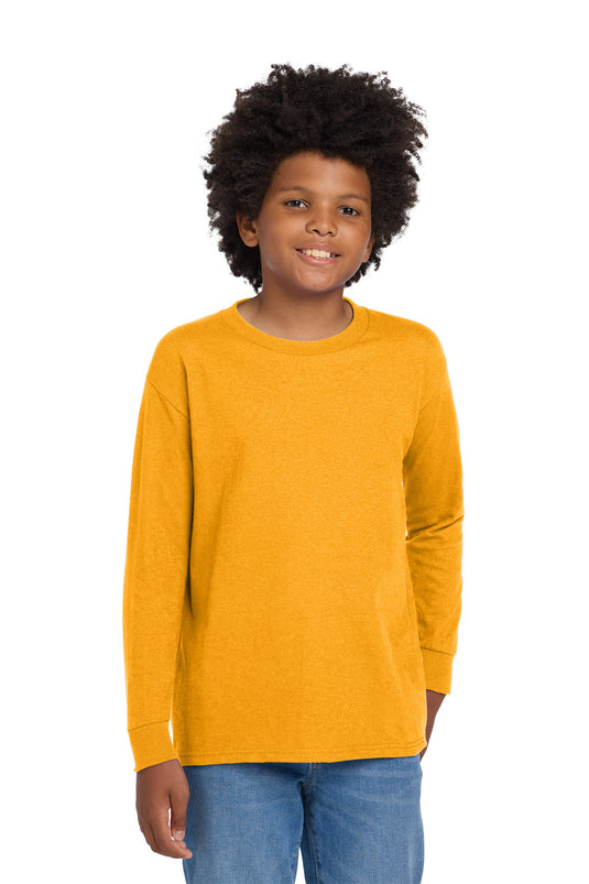 Gildan Youth Heavy Cotton 100% Cotton Long Sleeve T-Shirt. 5400B